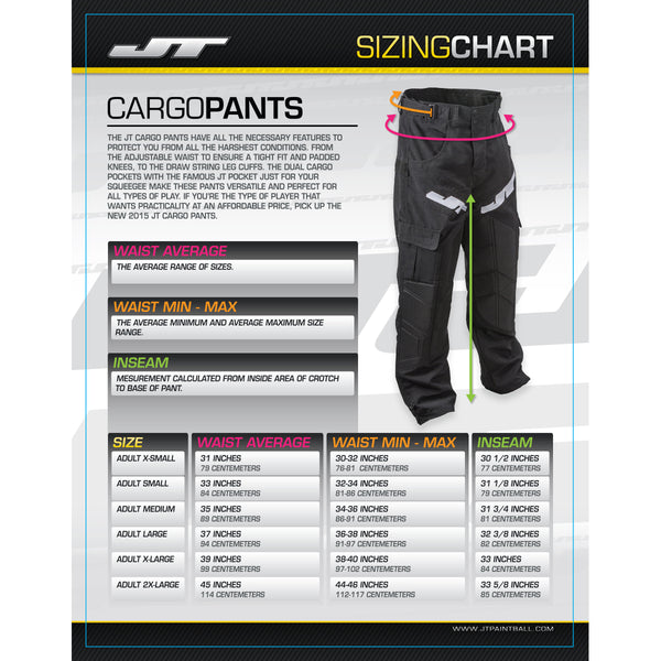JT Paintball Pants Cargo Black Wicked Sports Inc