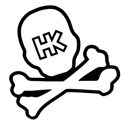 HK Army Giant Car Sticker - Skull - Black