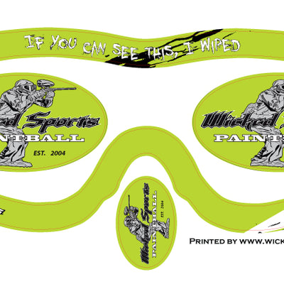 Wicked Sports Goggle Wrap - E-Flex, E-Vents, Vents  - WS Lime