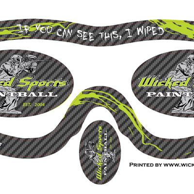 Wicked Sports Goggle Wrap - E-Flex, E-Vents, Vents  - WS Carbon Fiber Lime