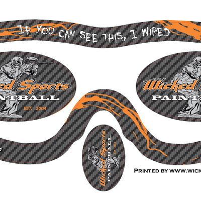 Wicked Sports Goggle Wrap - E-Flex, E-Vents, Vents  - WS Carbon Fiber Orange