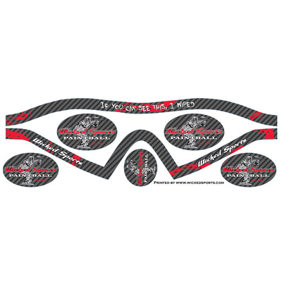 Wicked Sports Goggle Wrap - Dye I4 - WS Carbon Fiber Red