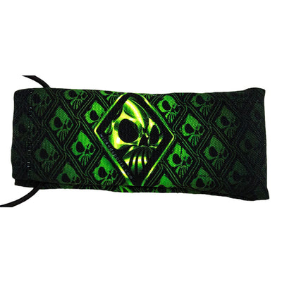 Wicked Sports Paintball Barrel Cover / Sock - Wicked Skulls - Green