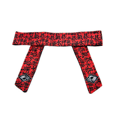 Wicked Sports Headband - Long Tie - Ninja - Red