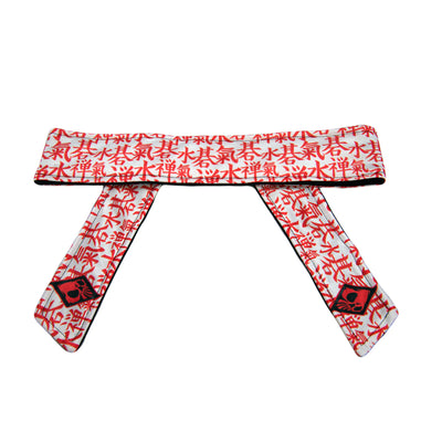 Wicked Sports Headband - Long Tie - Ninja - White