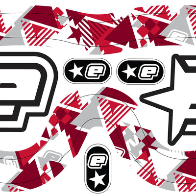 Planet Eclipse Vents Goggle Sticker - E-Flex, Avatar, E-vents - Waveform Red