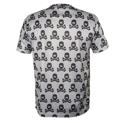 HK Army Dri Fit T-Shirt - All Over - Grey w/Black Skulls