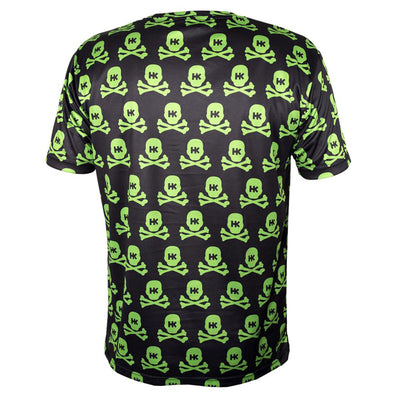 HK Army Dri Fit T-Shirt - All Over - Black w/Green Skulls