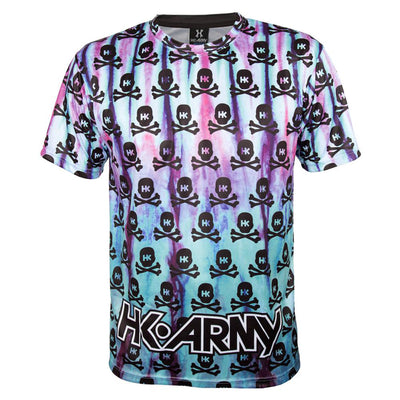 HK Army Dri Fit T-Shirt - All Over - Tie Dye Skulls