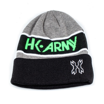HK Army Beanie - Attack - Grey / Black / Neon Green