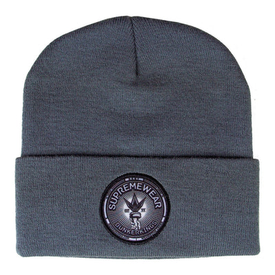 Bunker Kings Folded Beanie - Crown Patch Grey