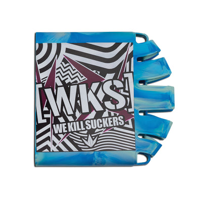 Bunker Kings Knuckle Butt Tank Cover - 45-88ci - WKS Shred Cyan