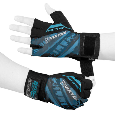 Virtue Breakout Gloves - Mesh Half Finger - Blue