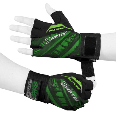 Virtue Breakout Gloves - Mesh Half Finger - Green