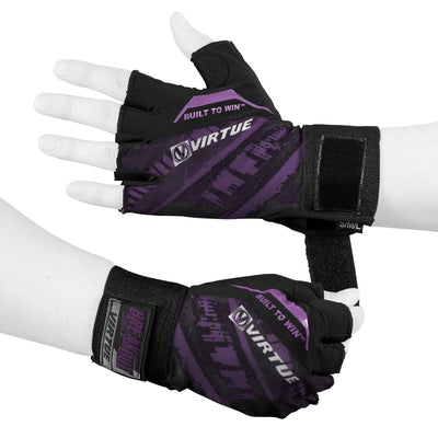 Virtue Breakout Gloves - Mesh Half Finger - Purple