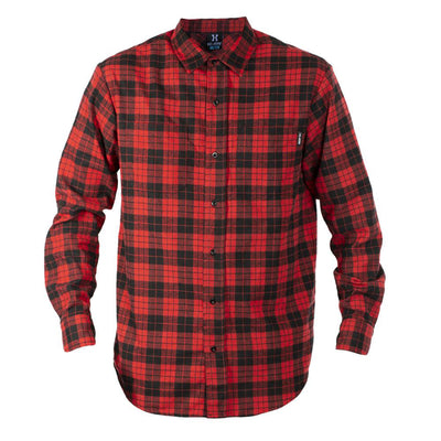 HK Army Collide Button Up Flannel - Long Sleeve Shirt - Red