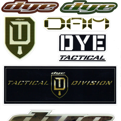 Dye Tactical Paintball Sticker Sheet