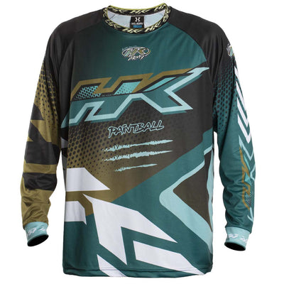 HK Army Retro Paintball Jersey - Edge - Aqua / Gold