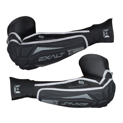 Exalt Paintball T3 Elbow Pads - Black / Grey