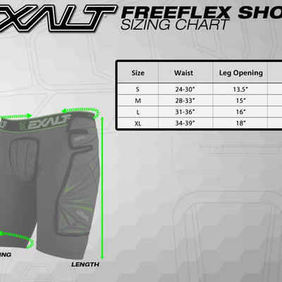 Exalt Paintball FreeFlex Slide Shorts - Gray