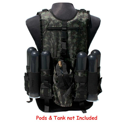 GXG Deluxe Tactical Vest - 4 + 2 + 1 - Digi Green - OSFM