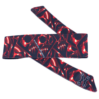 Wicked Sports Headband by HK Army - Skulls - Bright Red