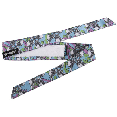 HK Army Headband - Hostilewear Vintage - Skulls Blue / Pink