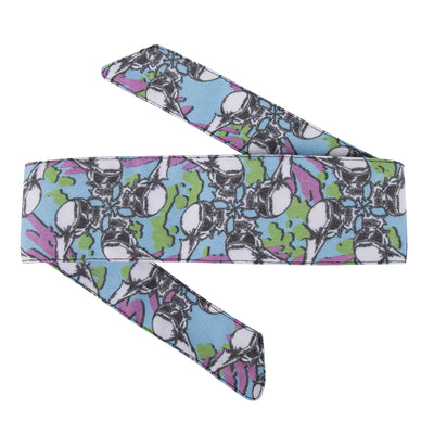 HK Army Headband - Hostilewear Vintage - Skulls Blue / Pink