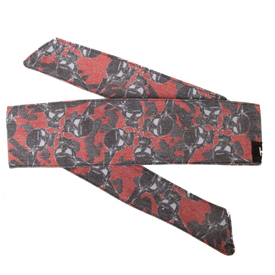 HK Army Headband - Hostilewear Vintage - Skulls Red / Black
