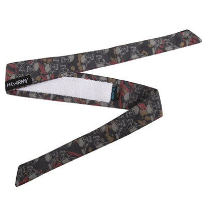 HK Army Headband - Hostilewear Vintage - Skulls Tan / Red