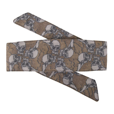 HK Army Headband - Hostilewear Vintage - Skulls Tan