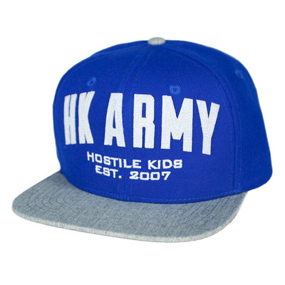 HK Army Snapback Hat - Varsity - Blue / Grey
