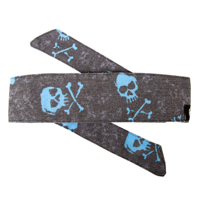 HK Army Headband - Hostilewear Vintage - Bones Blue