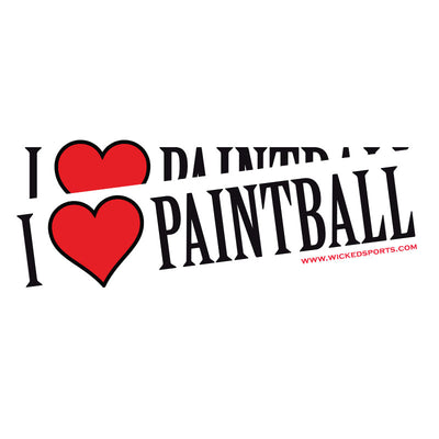 Wicked Sports Bumper Sticker - 2 Pack - " I Love Paintball"