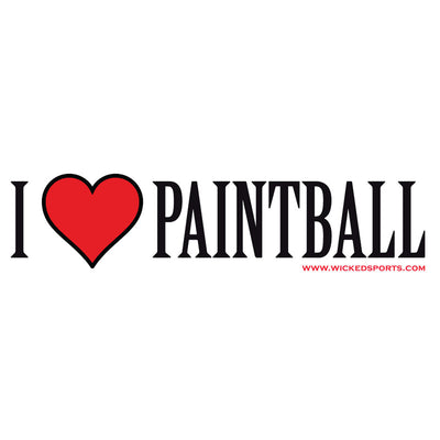 Wicked Sports Bumper Sticker - 2 Pack - " I Love Paintball"