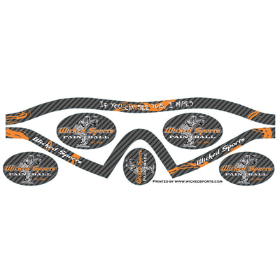 Wicked Sports Goggle Wrap - Dye I4 - WS Carbon Fiber Orange