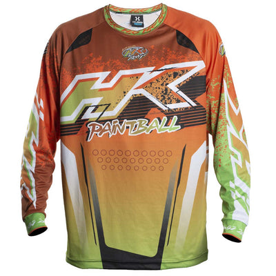 HK Army Retro Paintball Jersey - Liquid - Orange / Lime