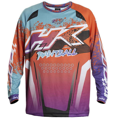 HK Army Retro Paintball Jersey - Liquid - Orange / Teal