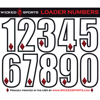 Wicked Sports Paintball Loader Number Stickers