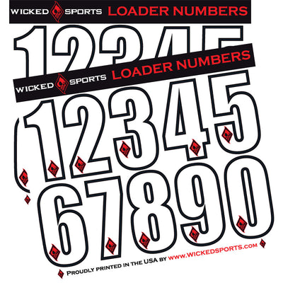 Wicked Sports Paintball Loader Number Stickers