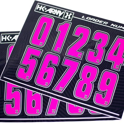 HK Army Paintball Loader Number Stickers - Pink