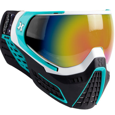 HK Army KLR Goggles - Mist - White / Teal w/ Fusion Mirror Thermal Lens