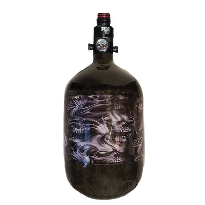 Ninja Carbon Fiber HPA Tank - 68/4500 LITE - PRO V2 REG - No Evil Skulls - Wicked Series