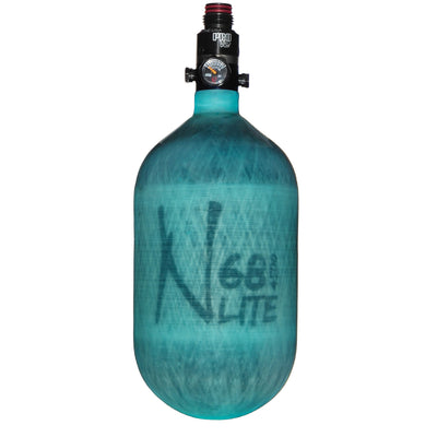 Ninja Carbon Fiber HPA Tank - 68/4500 LITE - PRO V2 REG - Translucent Teal