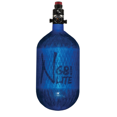 Ninja Carbon Fiber HPA Tank - 68/4500 LITE - PRO V2 SHP REG - Translucent Blue