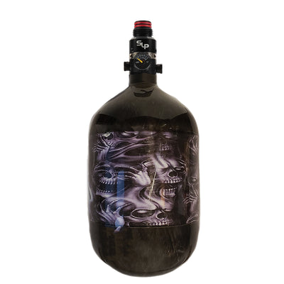 Ninja Carbon Fiber HPA Tank - 68/4500 LITE - PRO V2 SLP REG - No Evil Skulls - Wicked Series