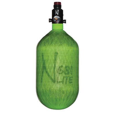 Ninja Carbon Fiber HPA Tank - 68/4500 LITE - Adjustable Reg - Translucent Lime