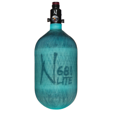 Ninja Carbon Fiber HPA Tank - 68/4500 LITE - Adjustable Reg - Translucent Teal