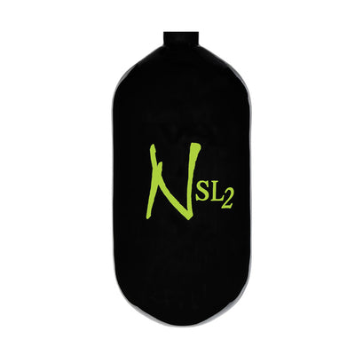 Ninja Carbon Fiber HPA Tank - 77/4500 SL2 - TANK ONLY - Black / Lime (No Regulator)