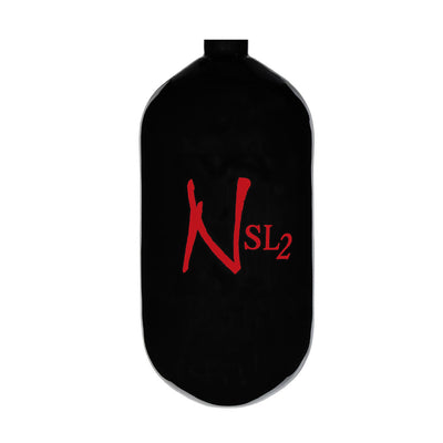 Ninja Carbon Fiber HPA Tank - 77/4500 SL2 - TANK ONLY - Black / Red (No Regulator)